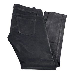 DL1961 Leggings Womens 28 EMMA Black Jeans Wick Waxed Mid Rise Y2K Biker